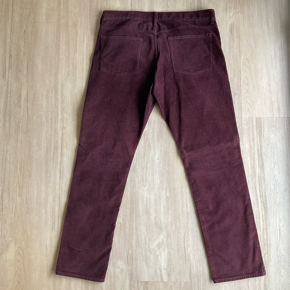 Men’s J. Crew 770 Straight Fit Corduroy pants jeans burgundy worn once 36 X 32 - Picture 16 of 16